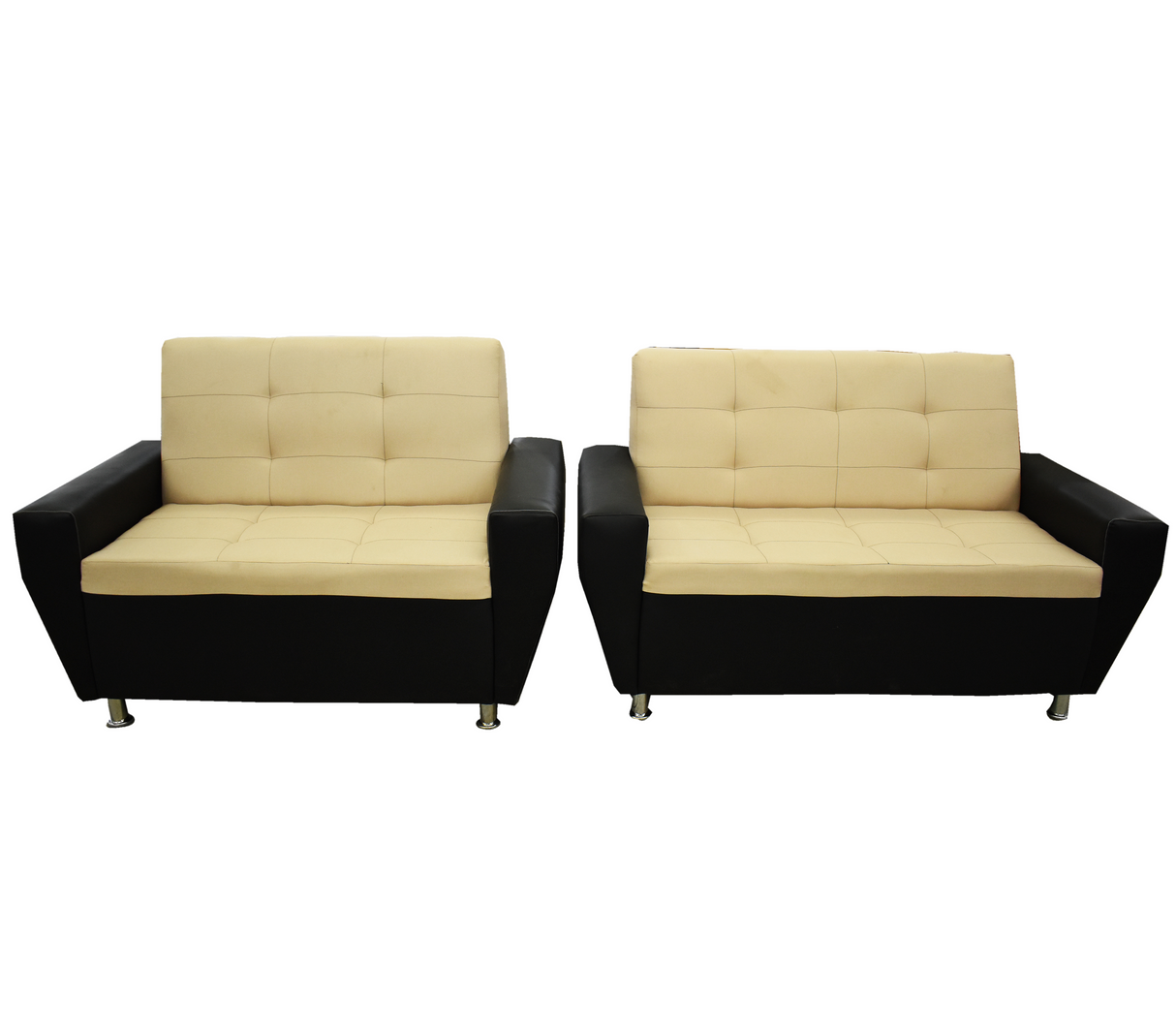 Juego de recibo Madrid bipiel/tela 3 y 2 puestos Nohemi