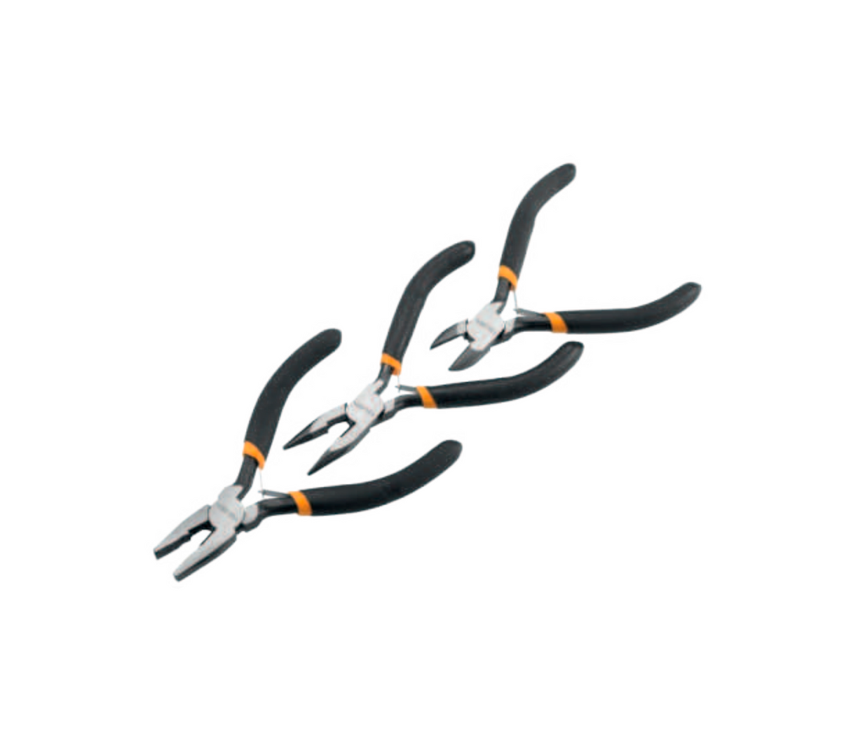 Juego de 3 mini pinzas 115mm Tolsen