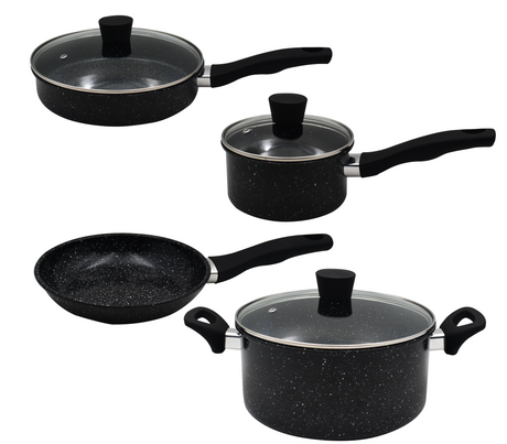 Juego de ollas 7 pz negro limited Sujoya