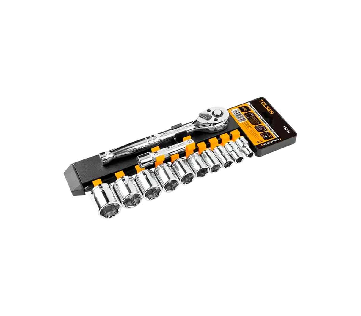 Juego 12 piezas 3/8" dados pulgadas Tolsen