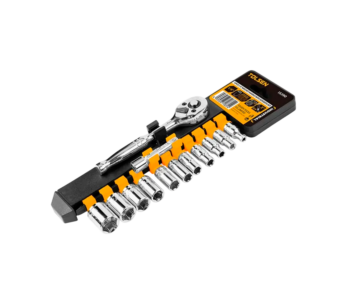 Juego 13 piezas 1/4" dados pulgadas Tolsen