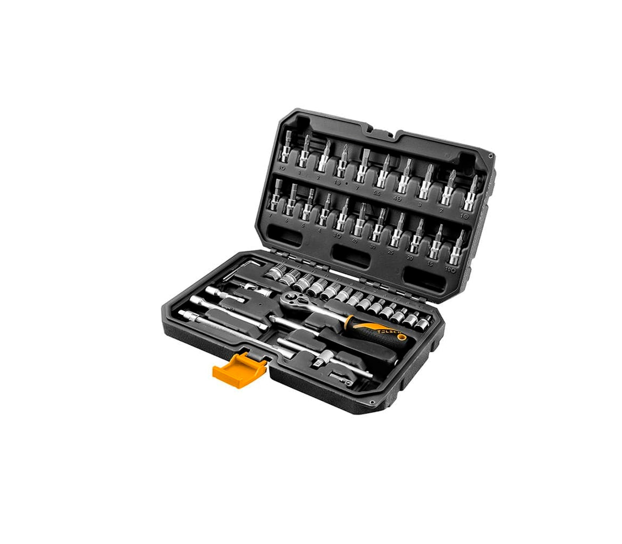 Juego 46 piezas 1/4" dados milimétrico Tolsen