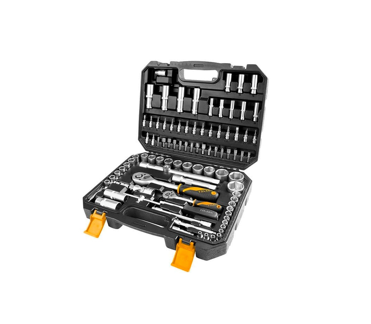 Juego de 94 piezas 1/4" y 1/2" dados milimétricos Tolsen