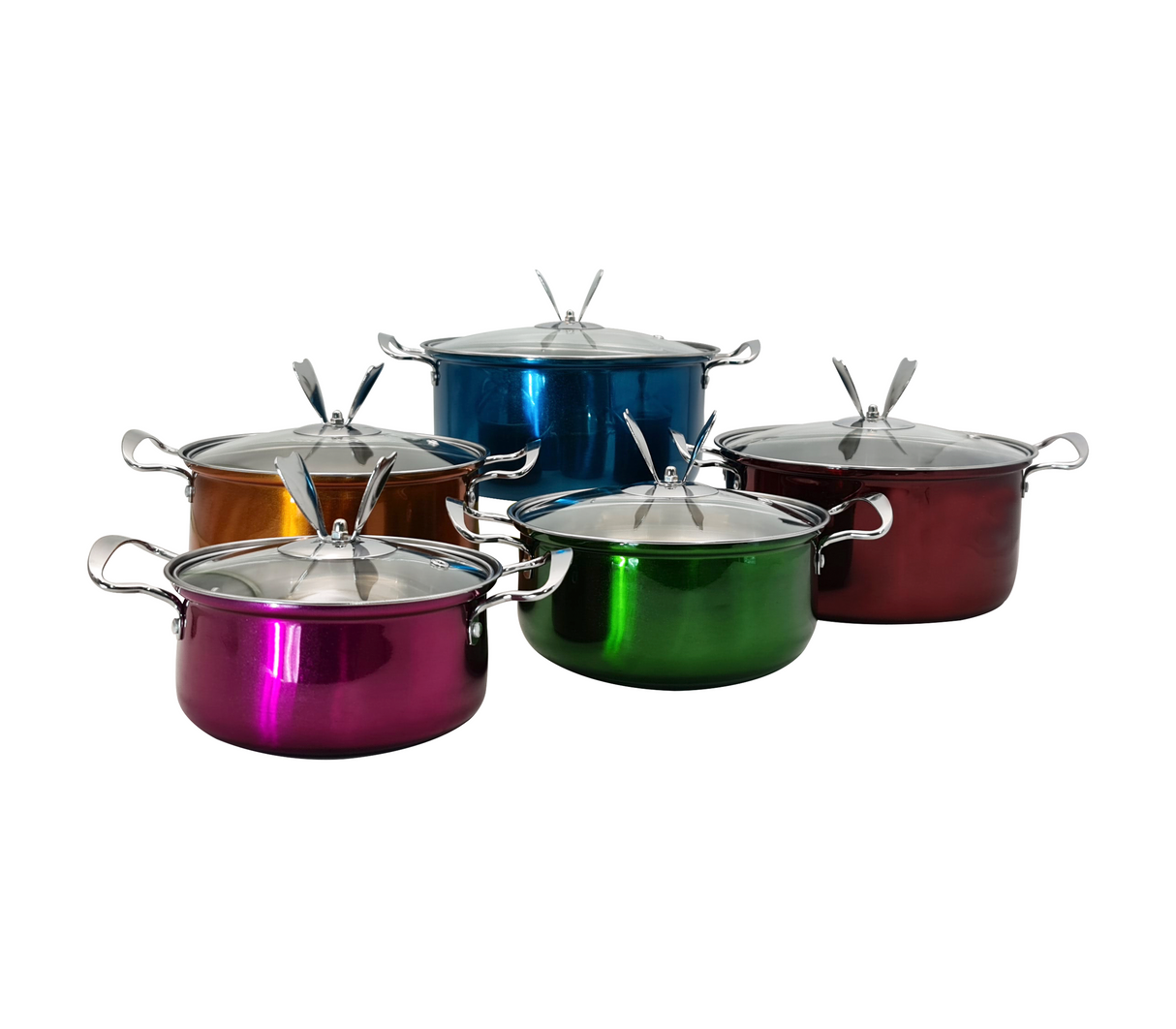 Juego de ollas 5 piezas vistosa Mo Import