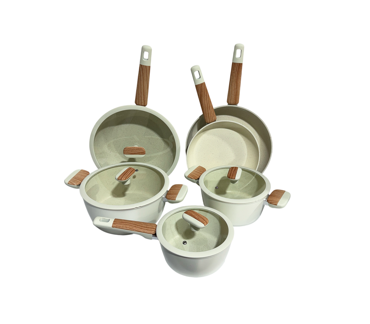 Juego de ollas DI´ROCCA blanco 10 piezas alta gama of26-10PCS ROCCIA