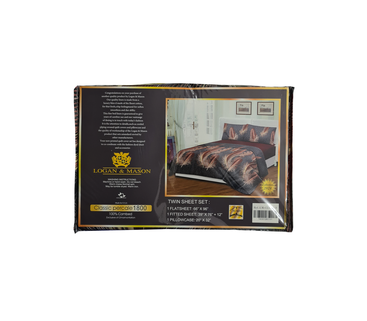 Juego de sábana individual 1800 Logan & Mason