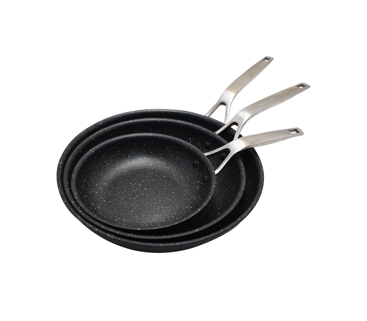 Juego de sartenes 3pzas negro Roccia