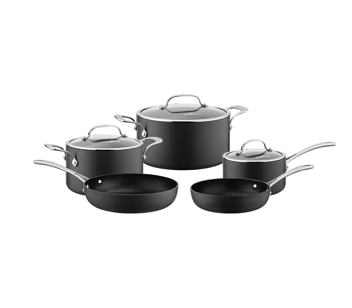 Juego de ollas gourmet anodizado 8 piezas Magefesa