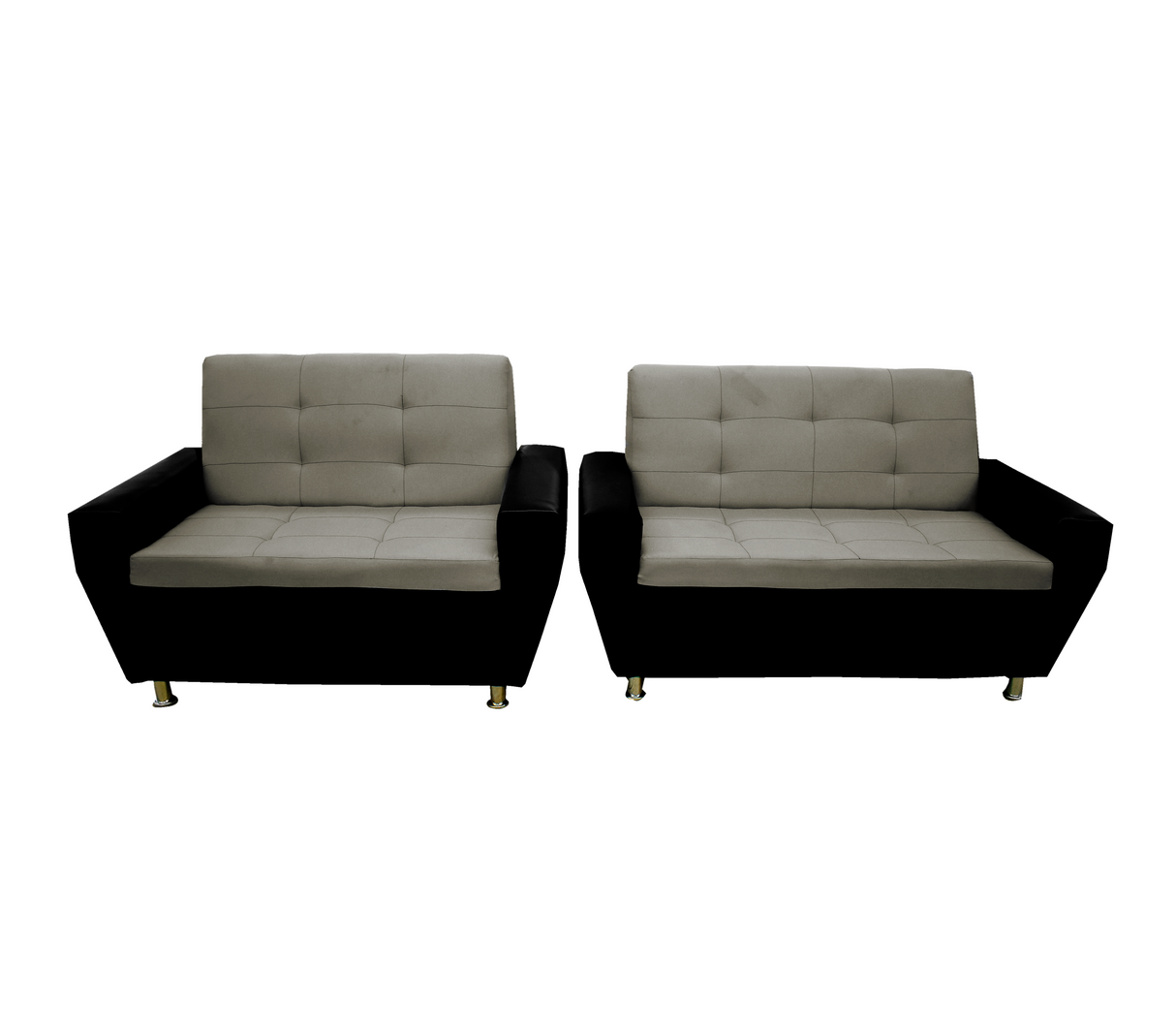 Juego de recibo Madrid bipiel/tela 3 y 2 puestos Nohemi