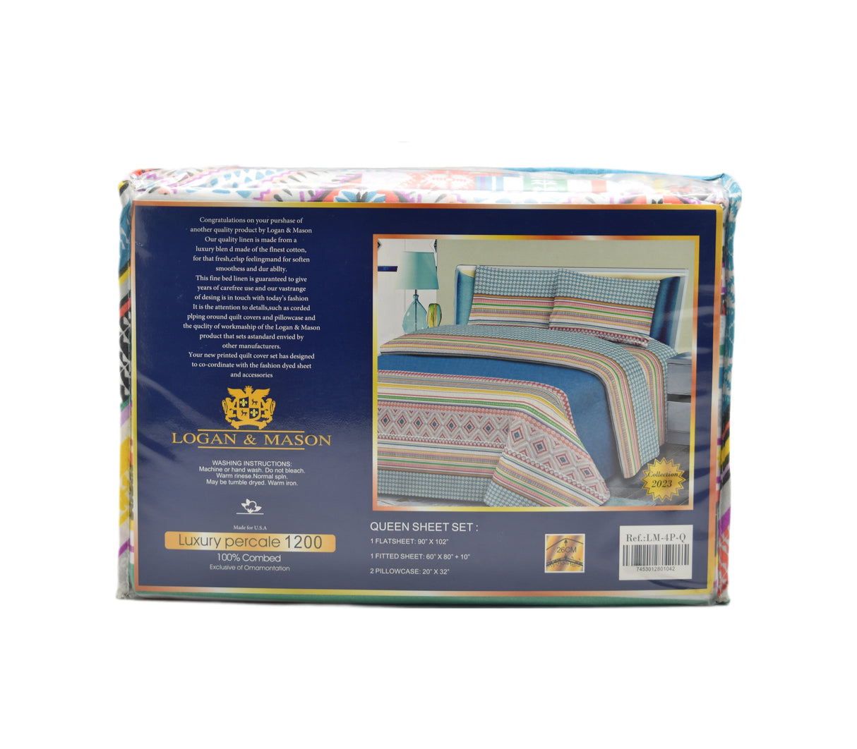 Juego de sábana queen Logan & Mason