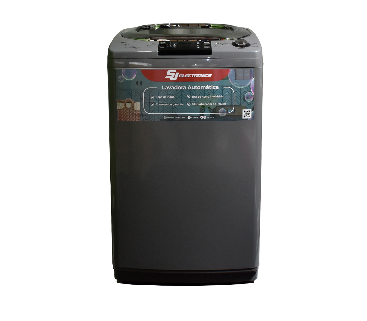 Lavadora automática 16kg Gris SJ Electronics