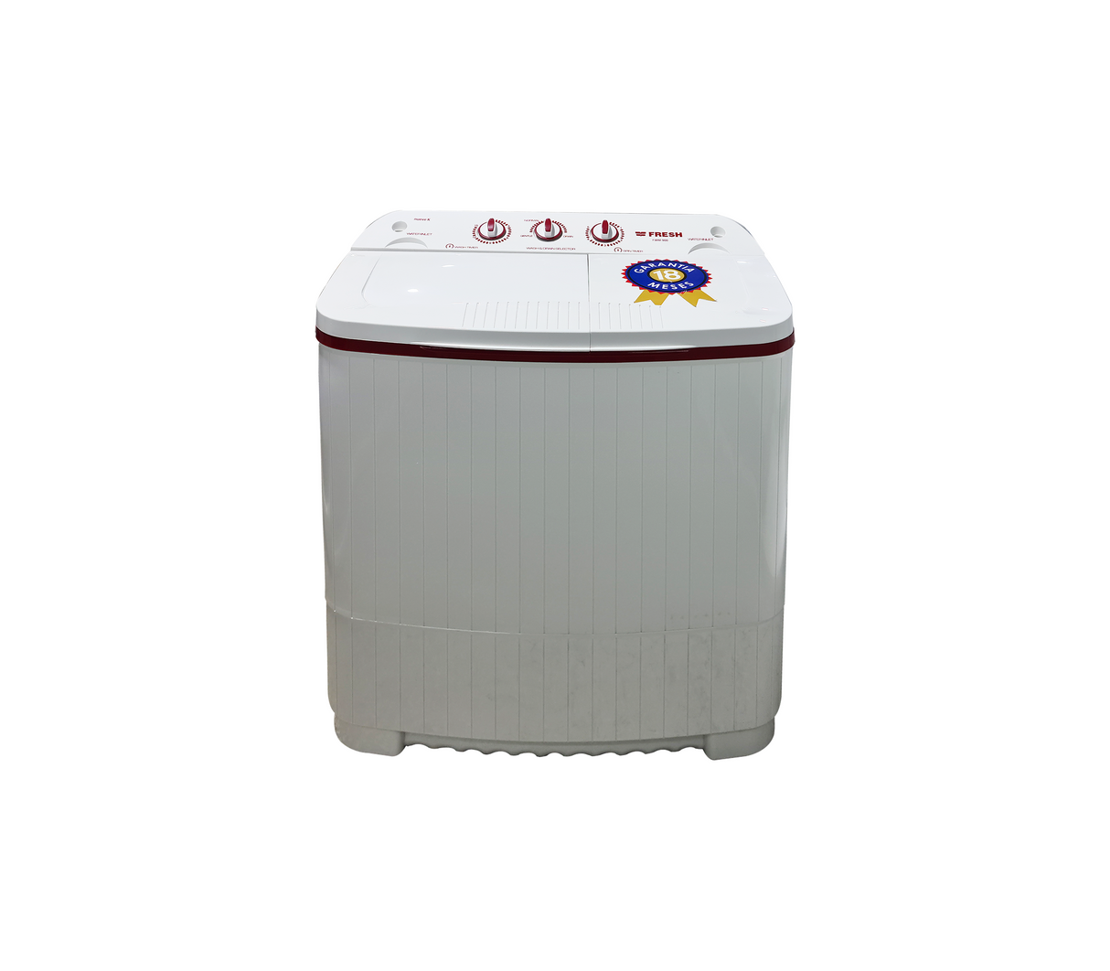 Lavadora semi automática 9 kg t/blanca vinotinto fwm Fresh