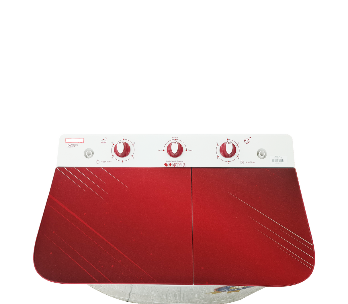 Lavadora semiautomática 9kg tapa roja Fresh