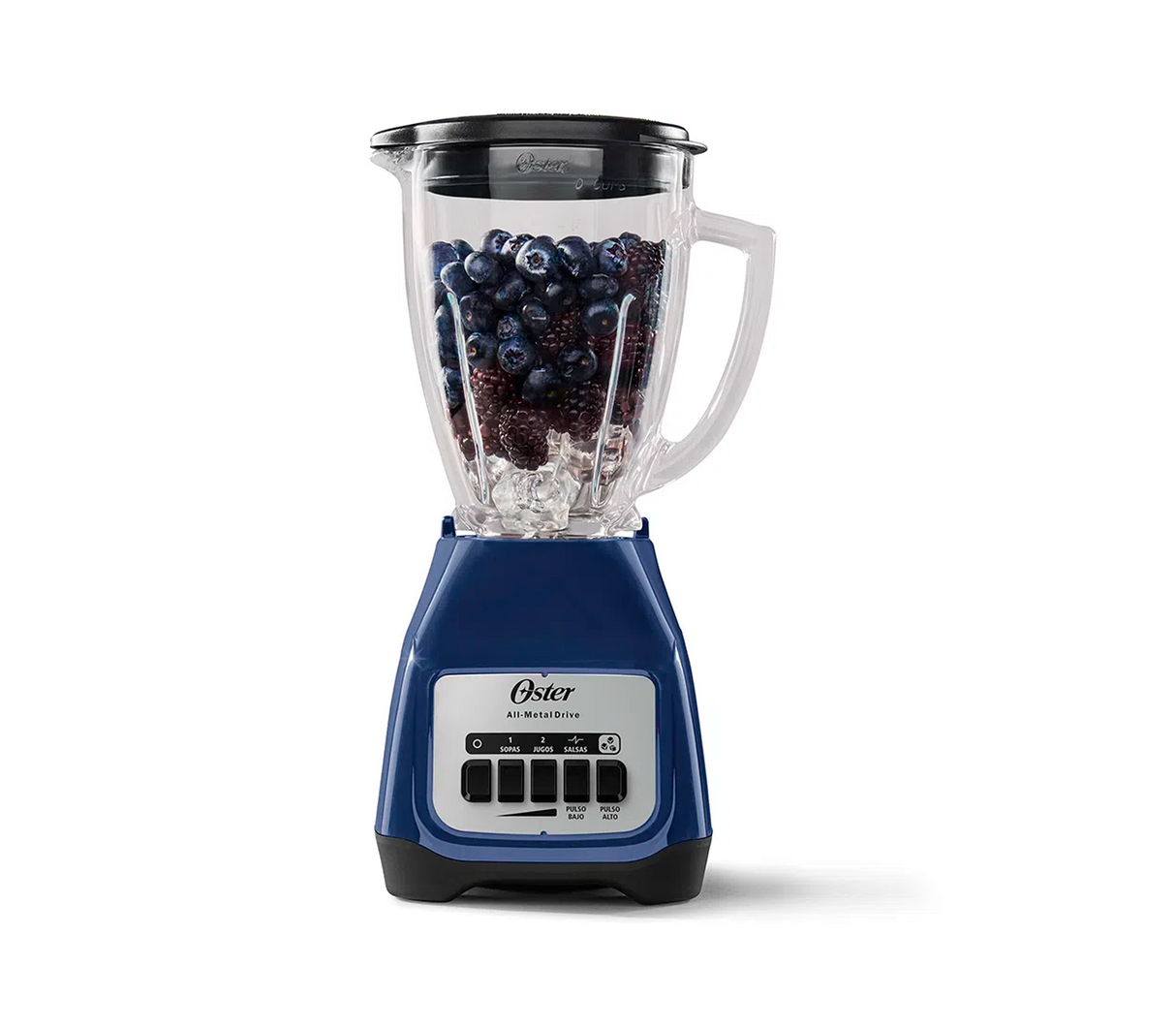 Licuadora 2 velocidades vaso de vidrio 1.5 litros azul 550W Oster