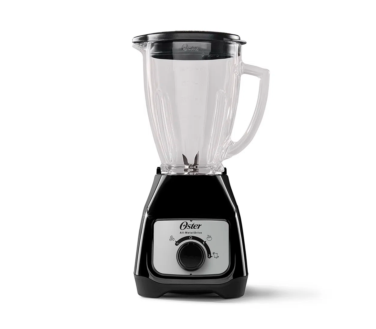 Licuadora 2 velocidades vaso de vidrio 1.5 litros 550W negro Oster