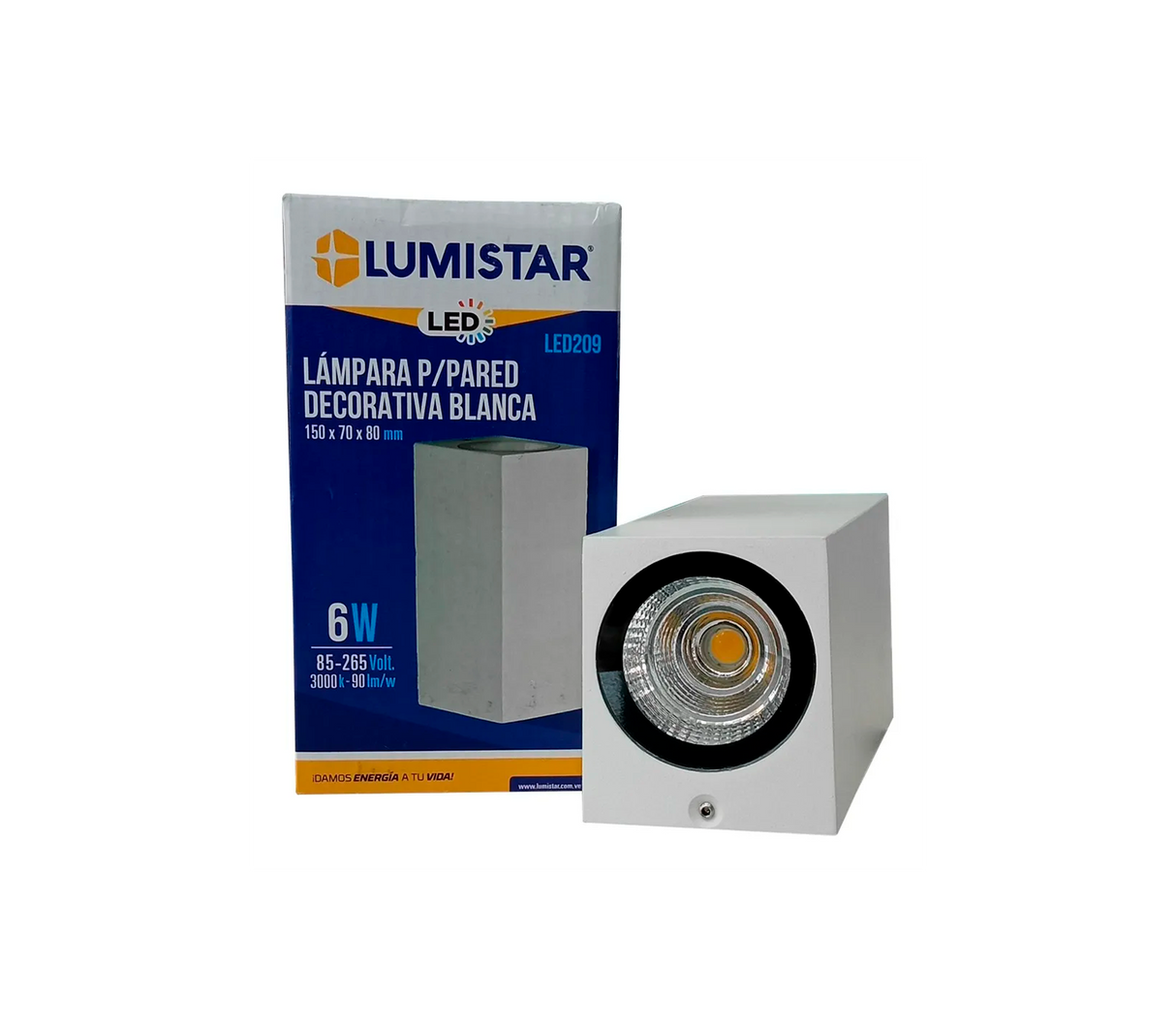 Lámpara decorativa para pared luz cálida blanco 6W Lumistar