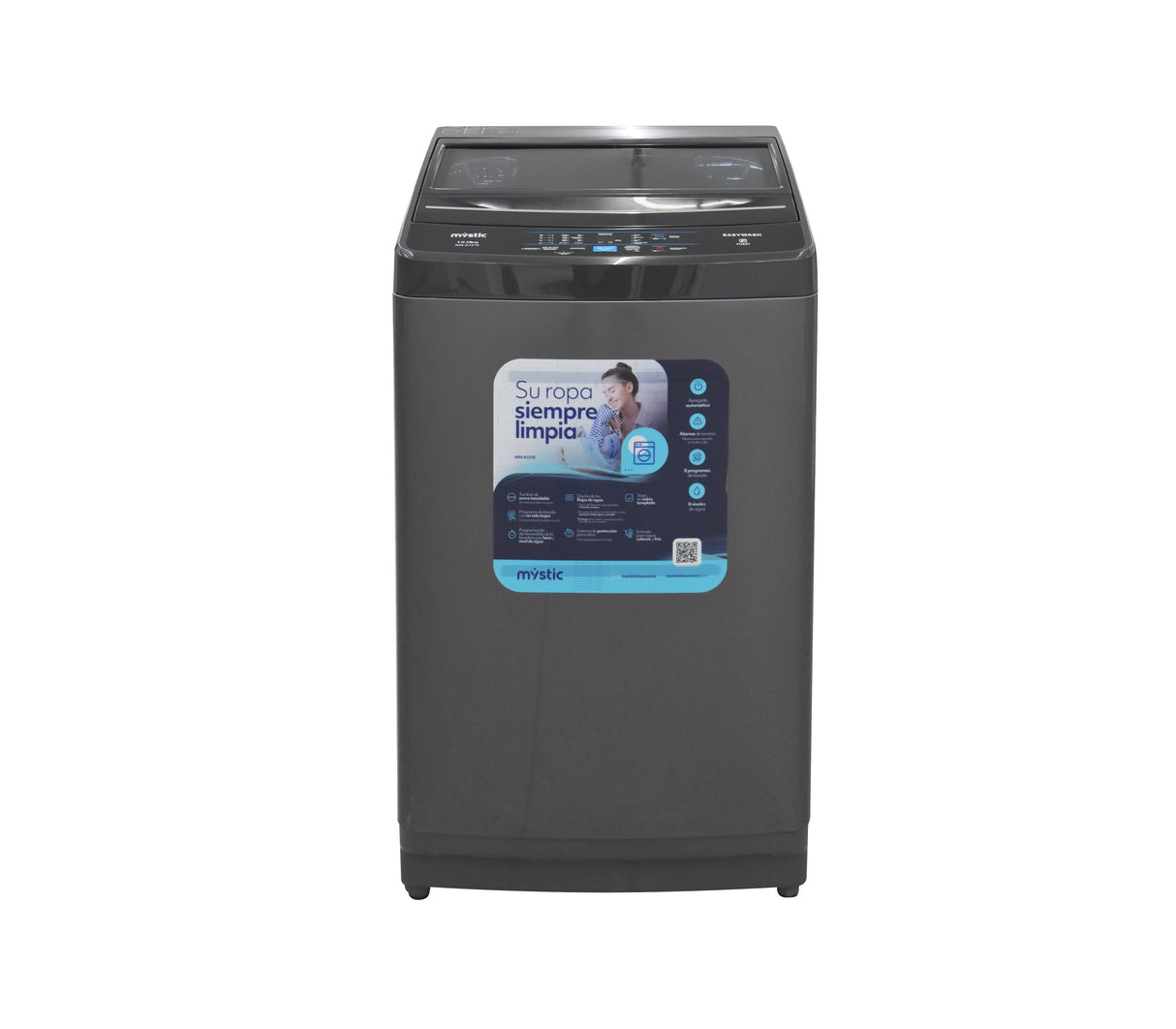 Lavadora automática 12 kg gris Mystic