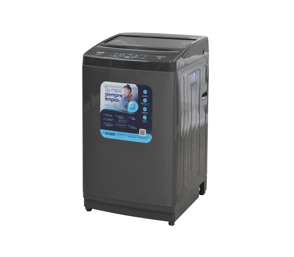 Lavadora automática 12 kg gris Mystic