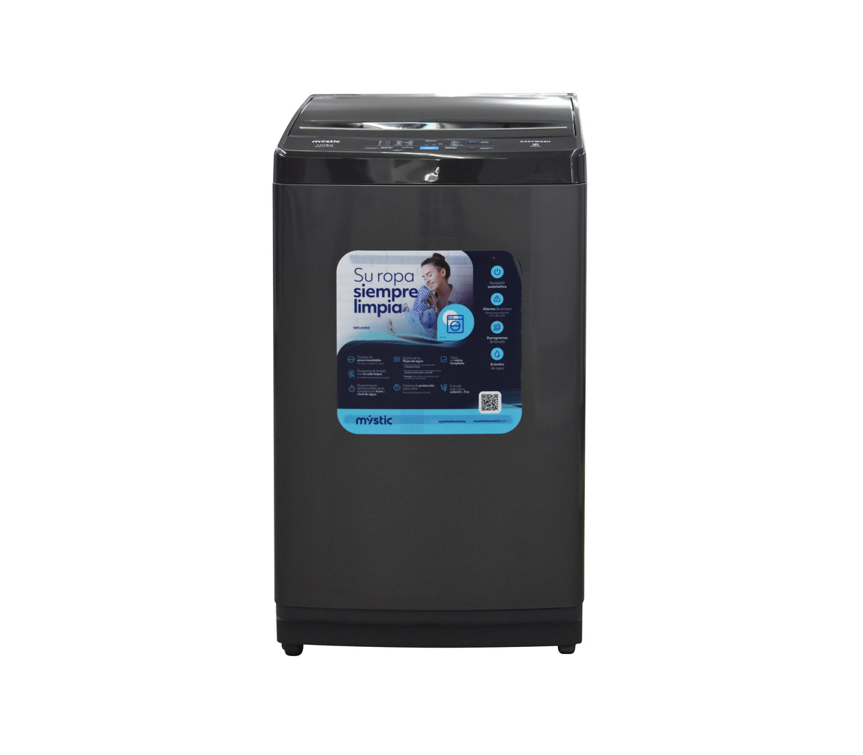 Lavadora automática 10 kg gris Mystic