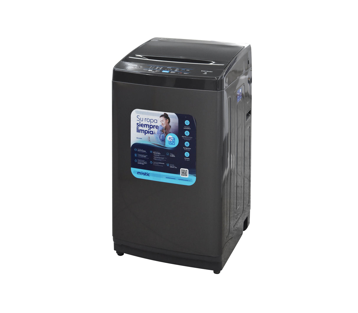 Lavadora automática 10 kg gris Mystic
