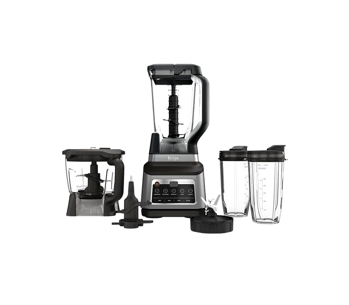 Licuadora profesional plus 5V 1400W con 2 vasos negro/plata Ninja