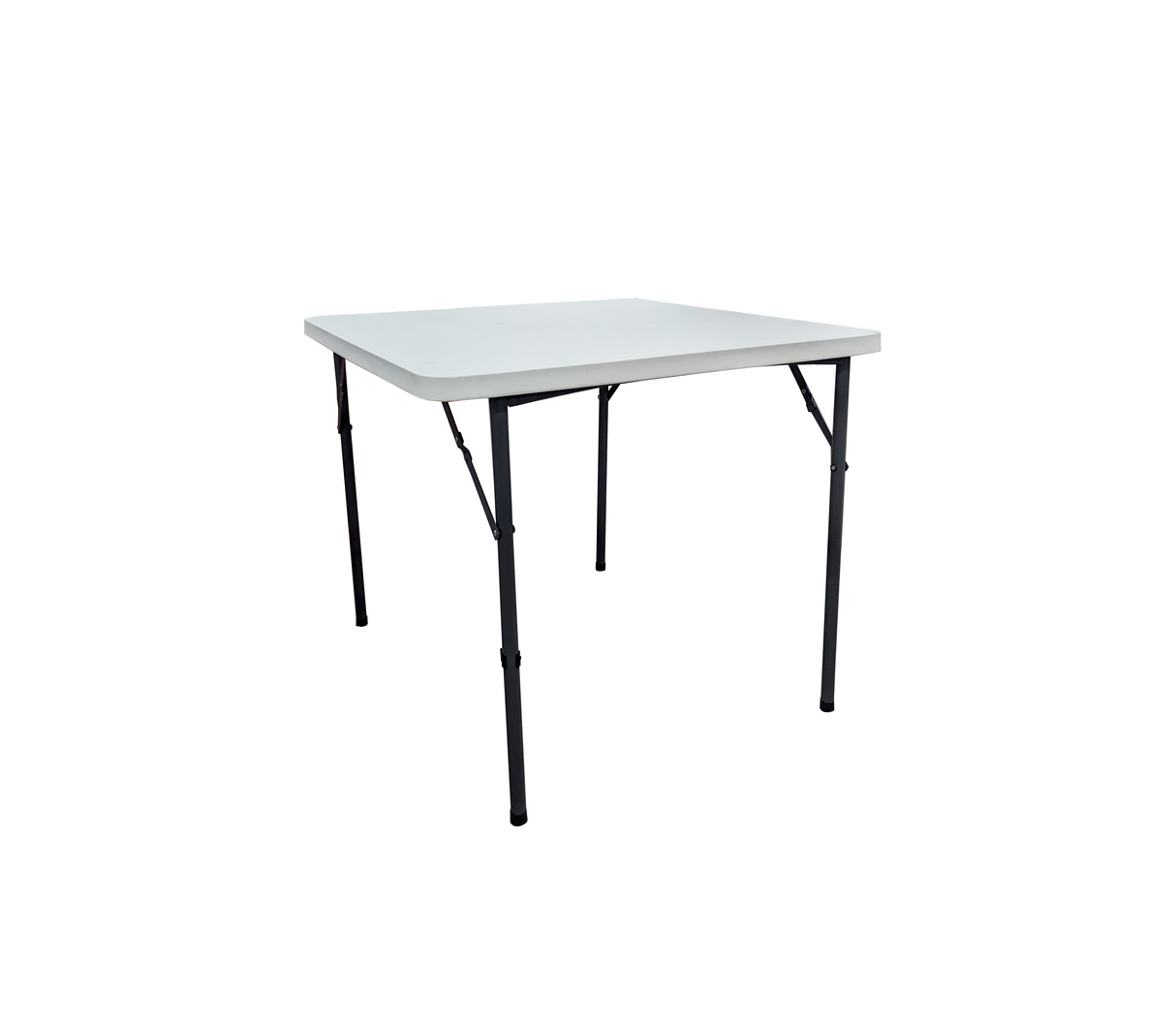 Mesa plegable cuadrada 86x86x74 cm blanca Powerfik