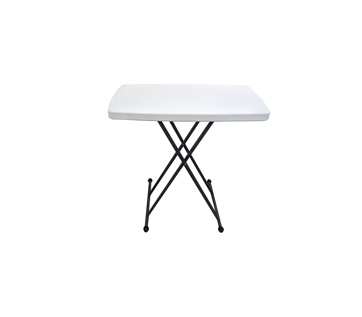 Mesa plegable rectangular altura ajustable 77x50x74 cm blanca Powerfik