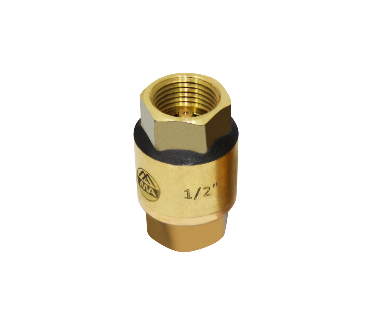 Válvula check vertical 1/2" pesada con pistón en bronce Metales Aleados