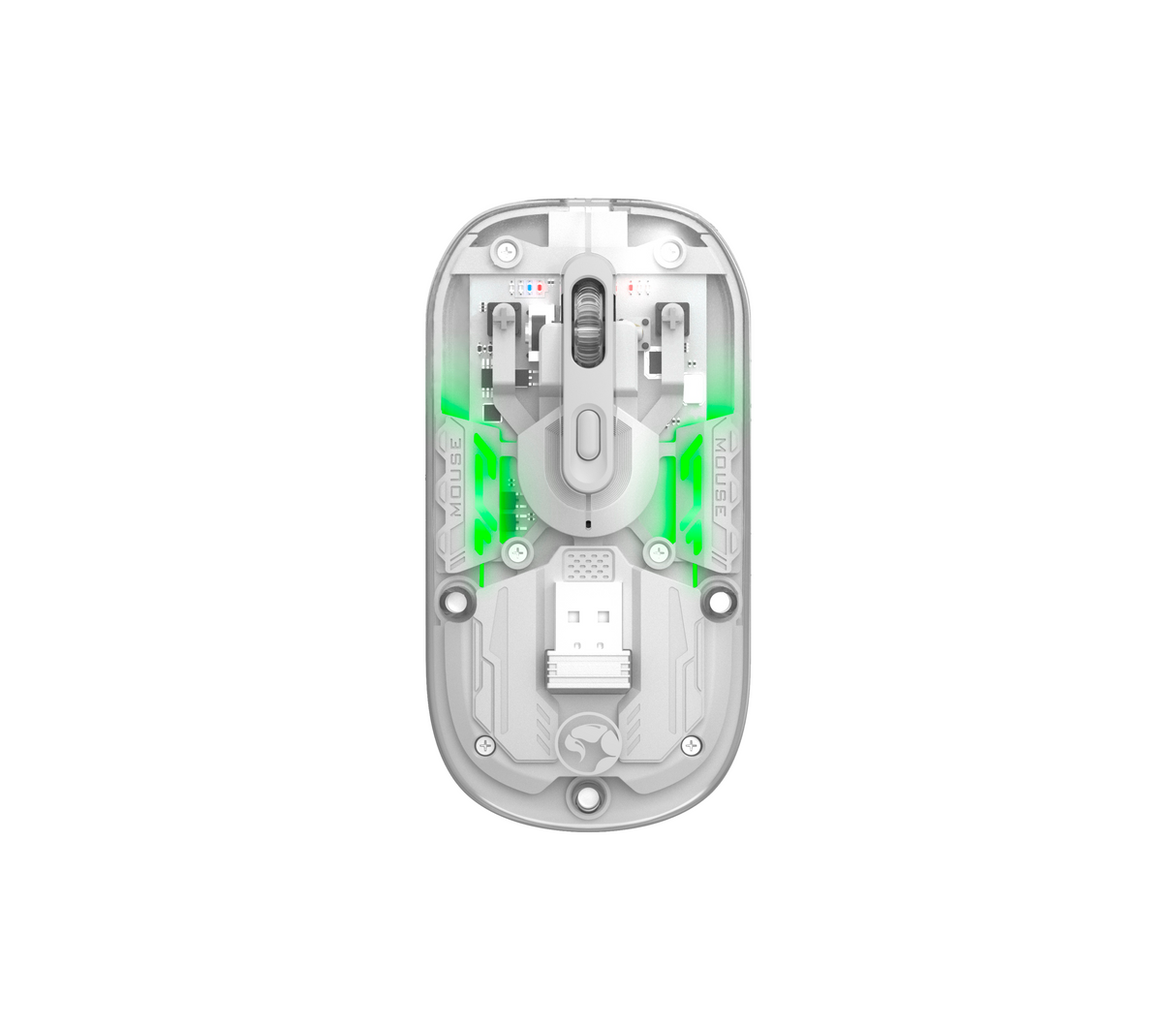 Mouse prisma 20w inalámbrico 1600 DPI Transparente Marvo
