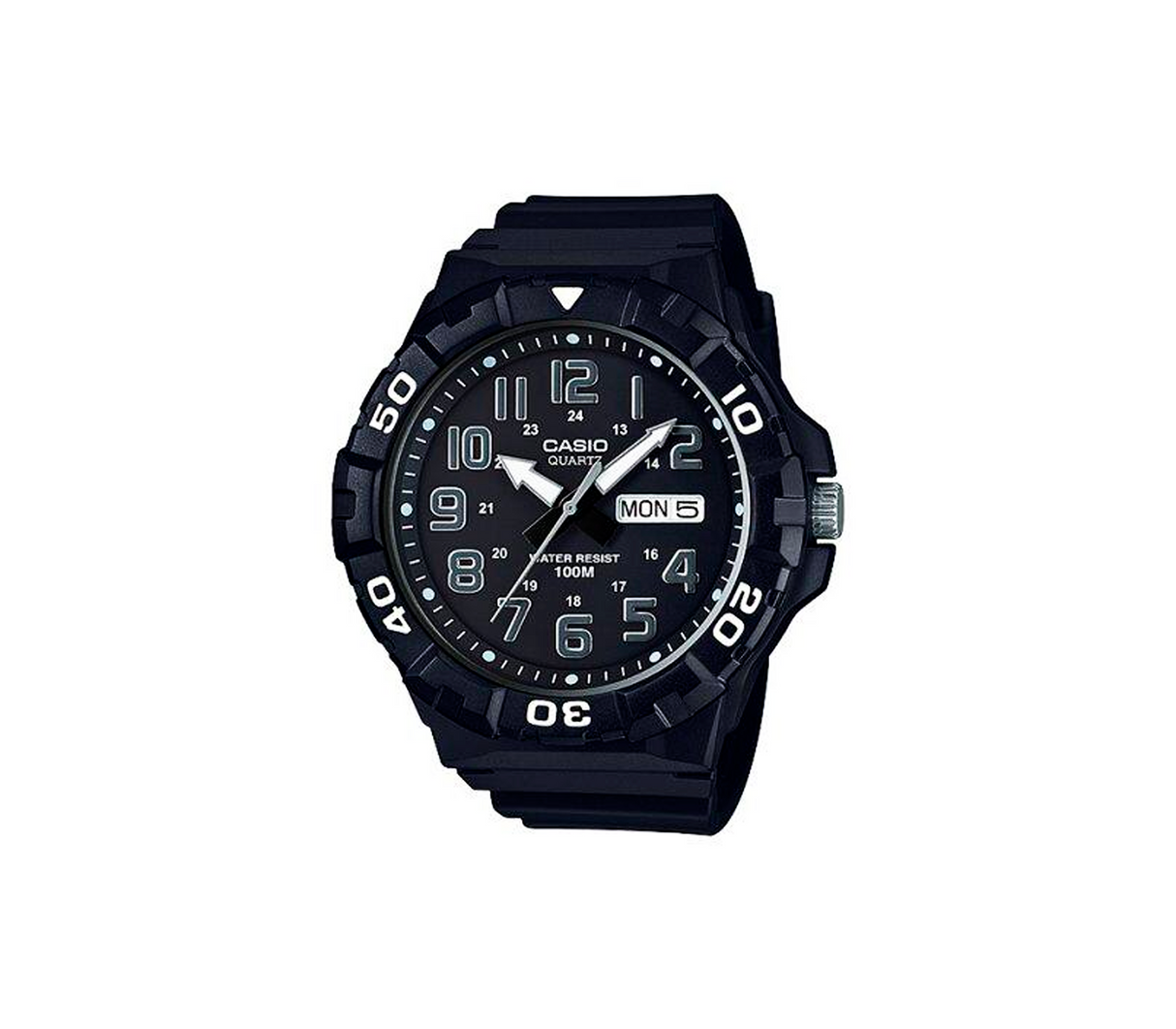 Reloj p/caballero analógico negro Casio