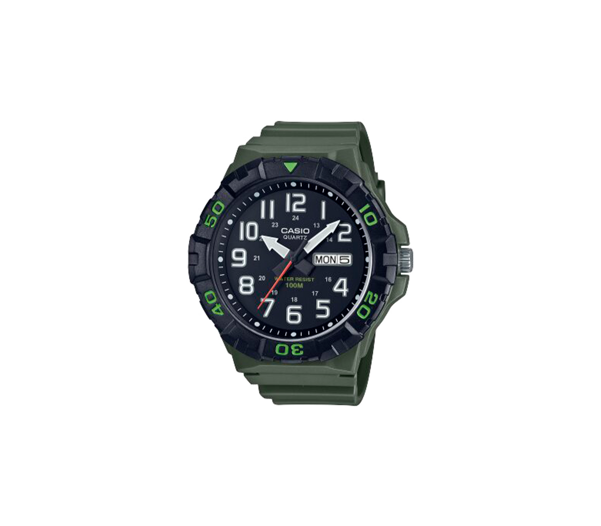 Reloj para caballero analógico verde/negro Casio