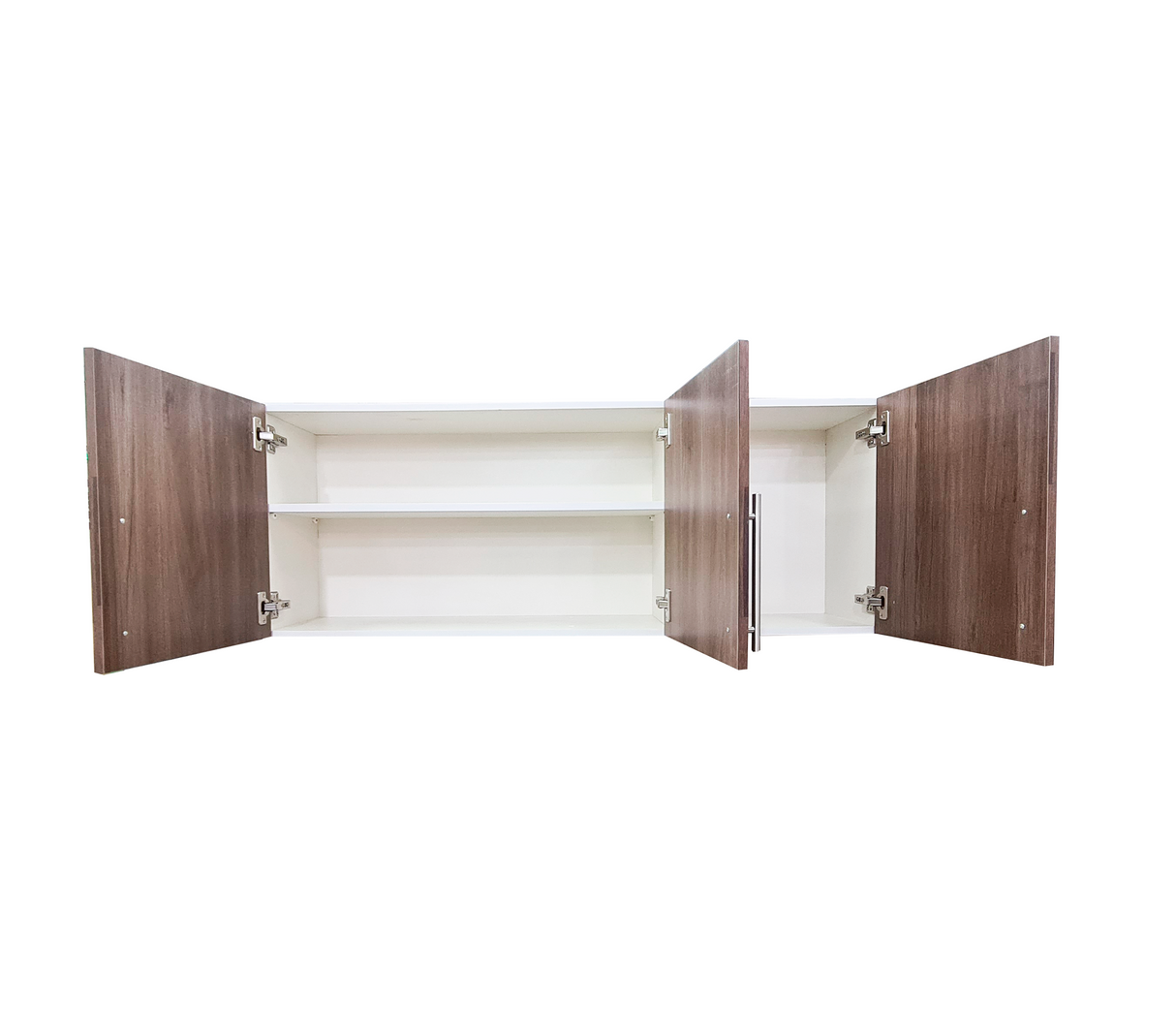 Mueble aéreo de cocina 3 puertas blanco/marrón Powerfik