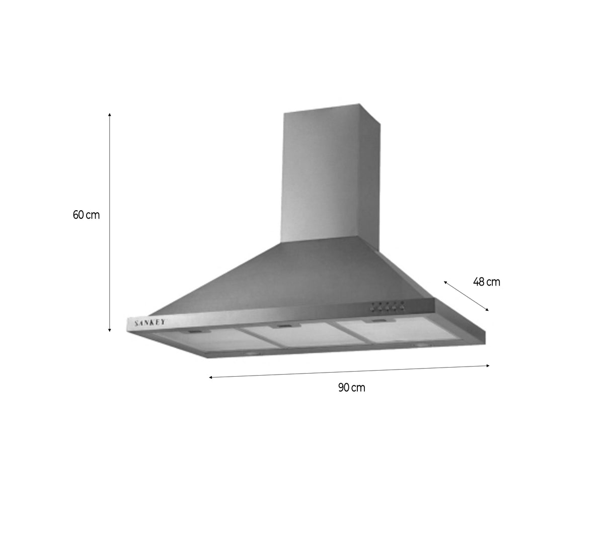 Campana extractora de grasa 36 Pulgadas Acero Inox 110V SANKEY