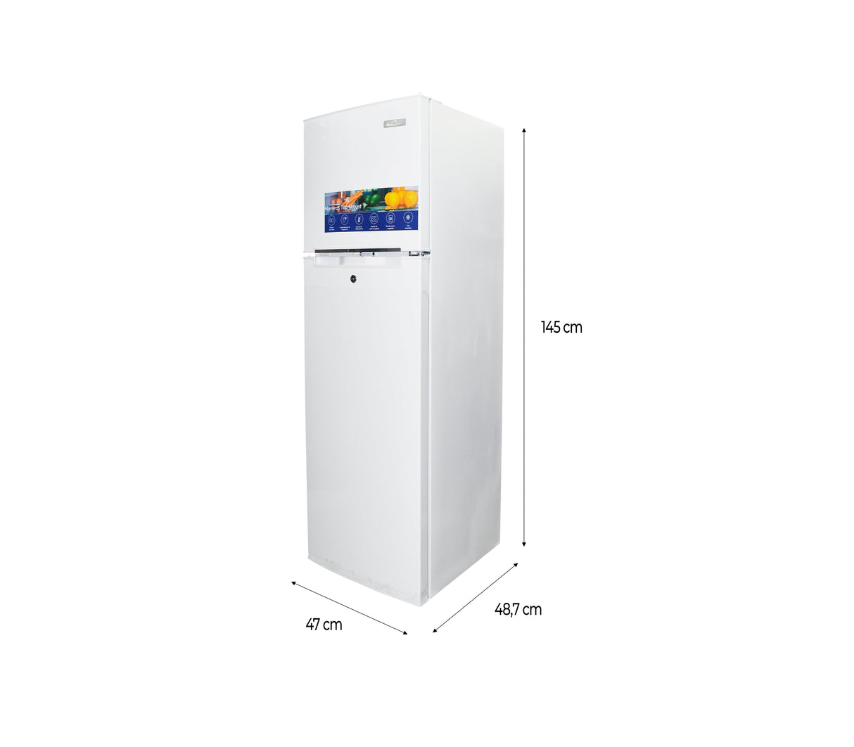 Nevera Top Mount con escarcha 6 pies blanca Gplus