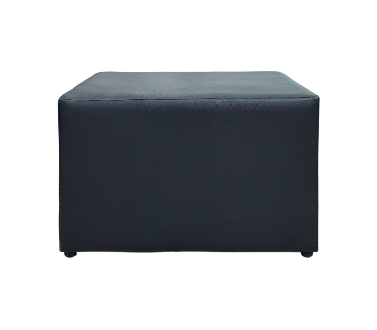 Puff rectangular tapizado bipiel negro Mon Flex