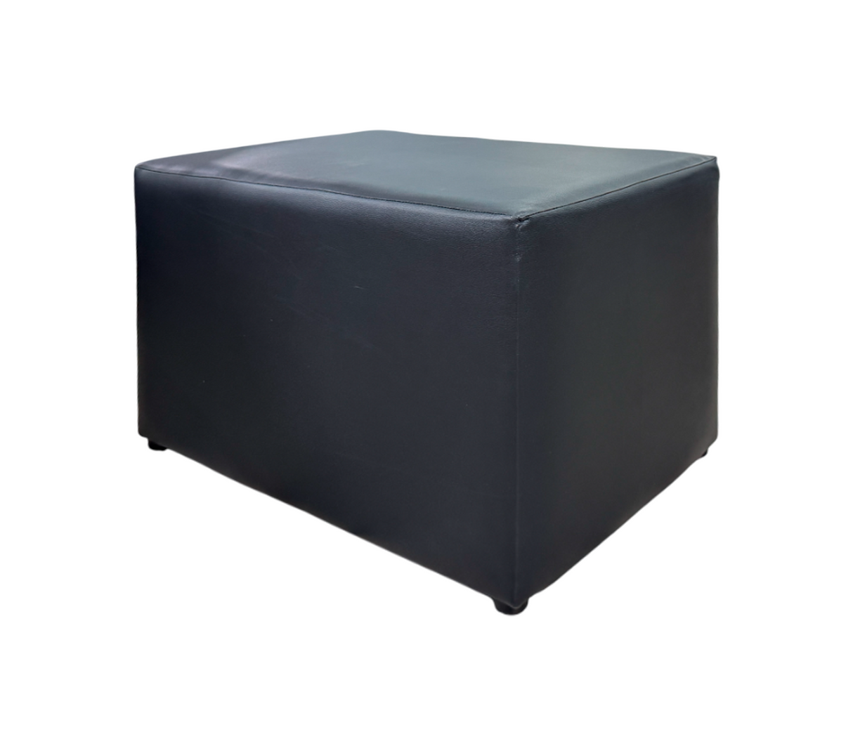 Puff rectangular tapizado bipiel negro Mon Flex