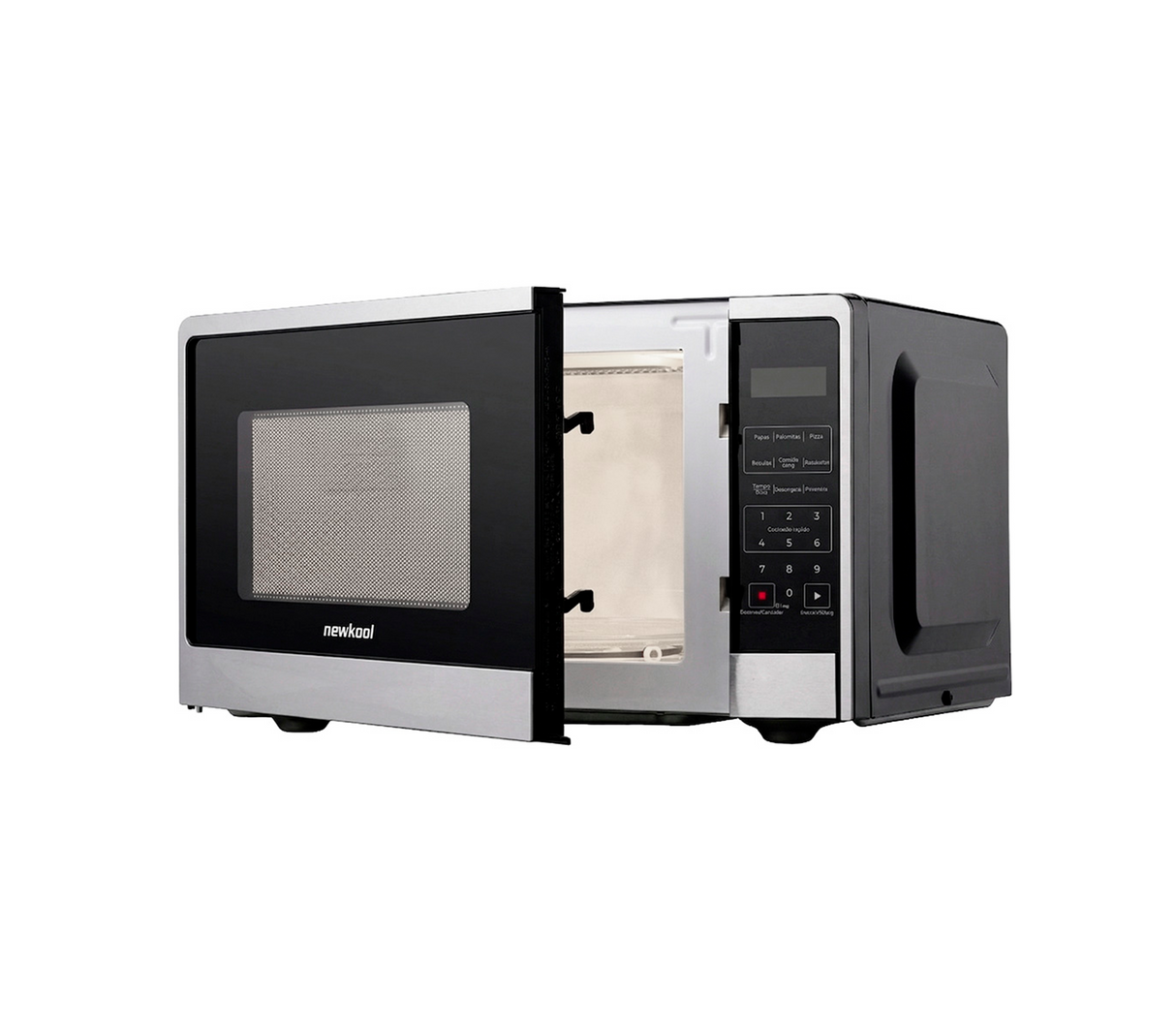 Horno microondas 25 litros acero/negro Newkool