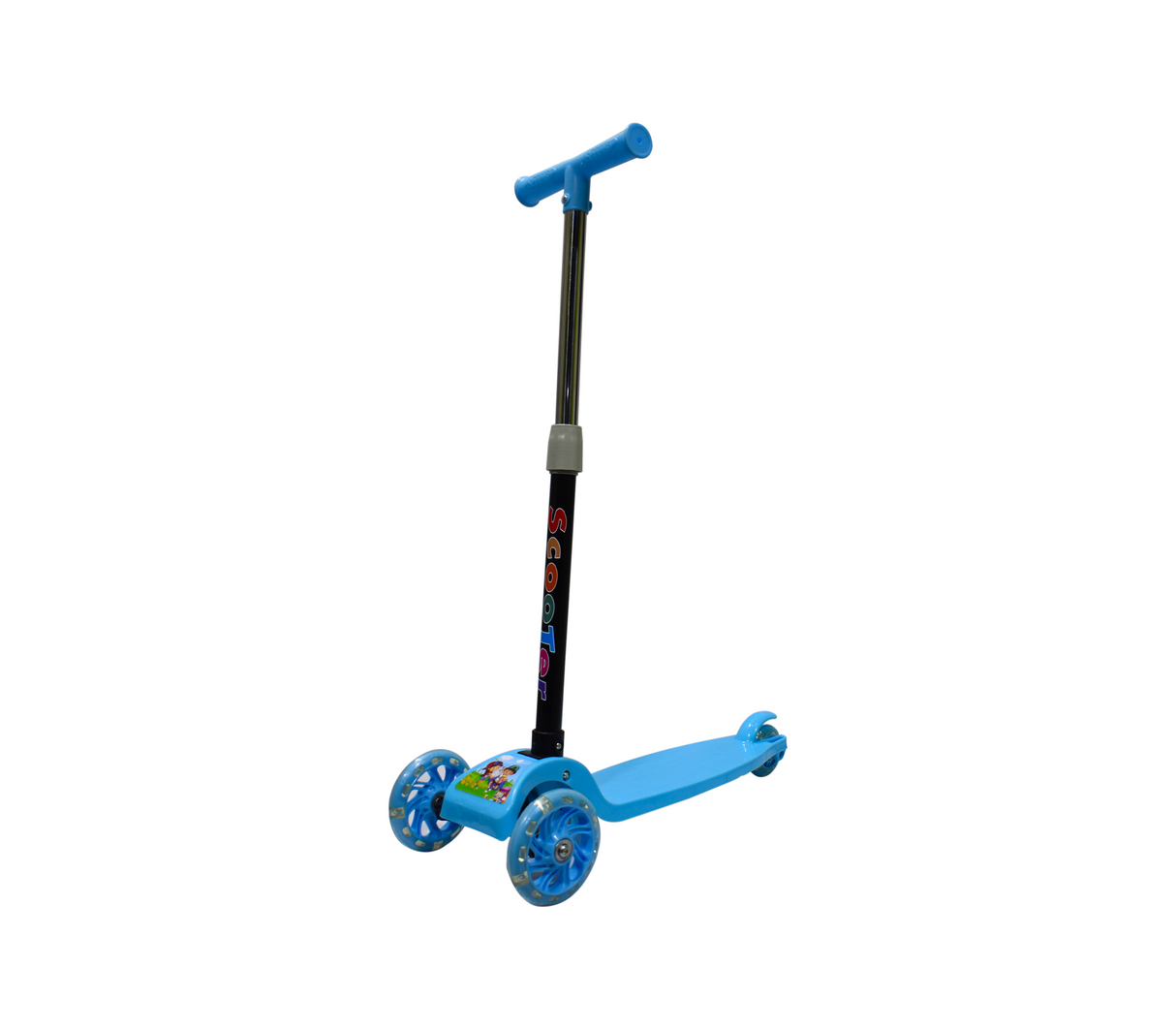 Monopatín 3 ruedas sencilla azul scooter Mo Import