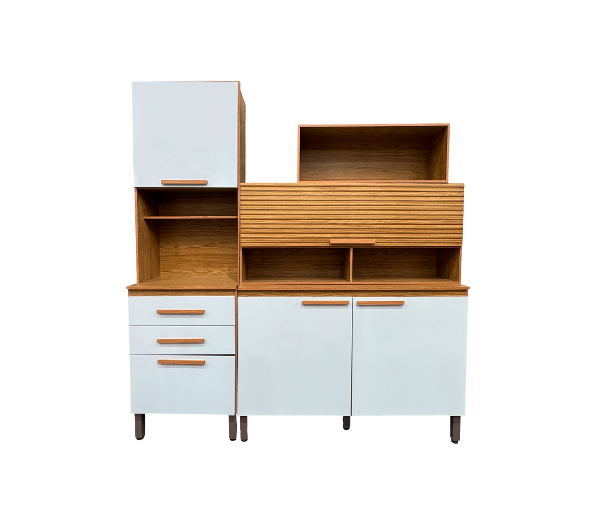 Mueble de Cocina Compacta Sara Marrocos/Off White Mx Moveis