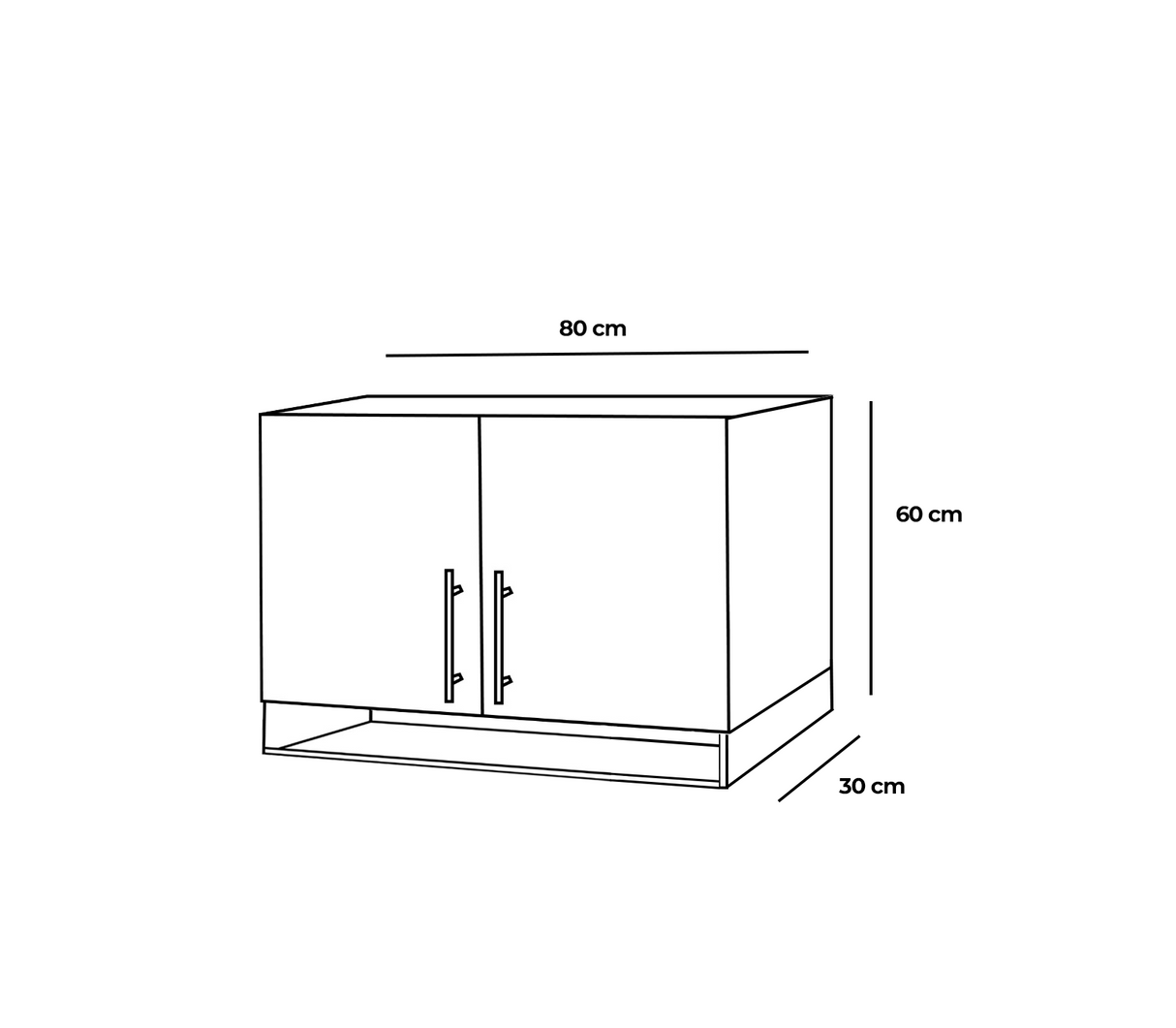 Muebles aéreos de cocina 2 puertas con condimentero Powerfik