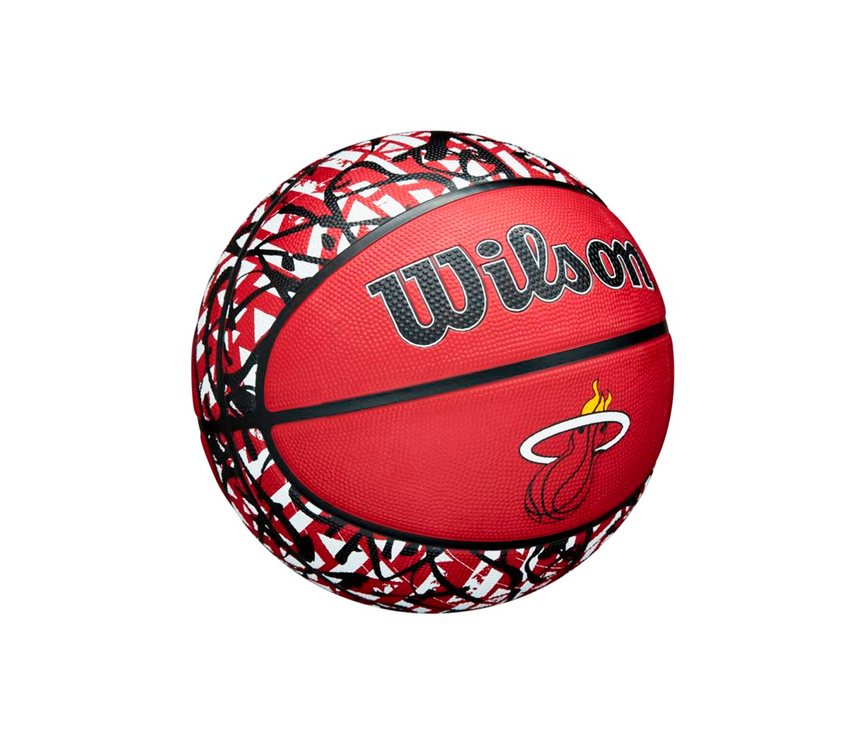 Balón basketball NBA graffiti Miami Heat N.° 7 rojo Wilson