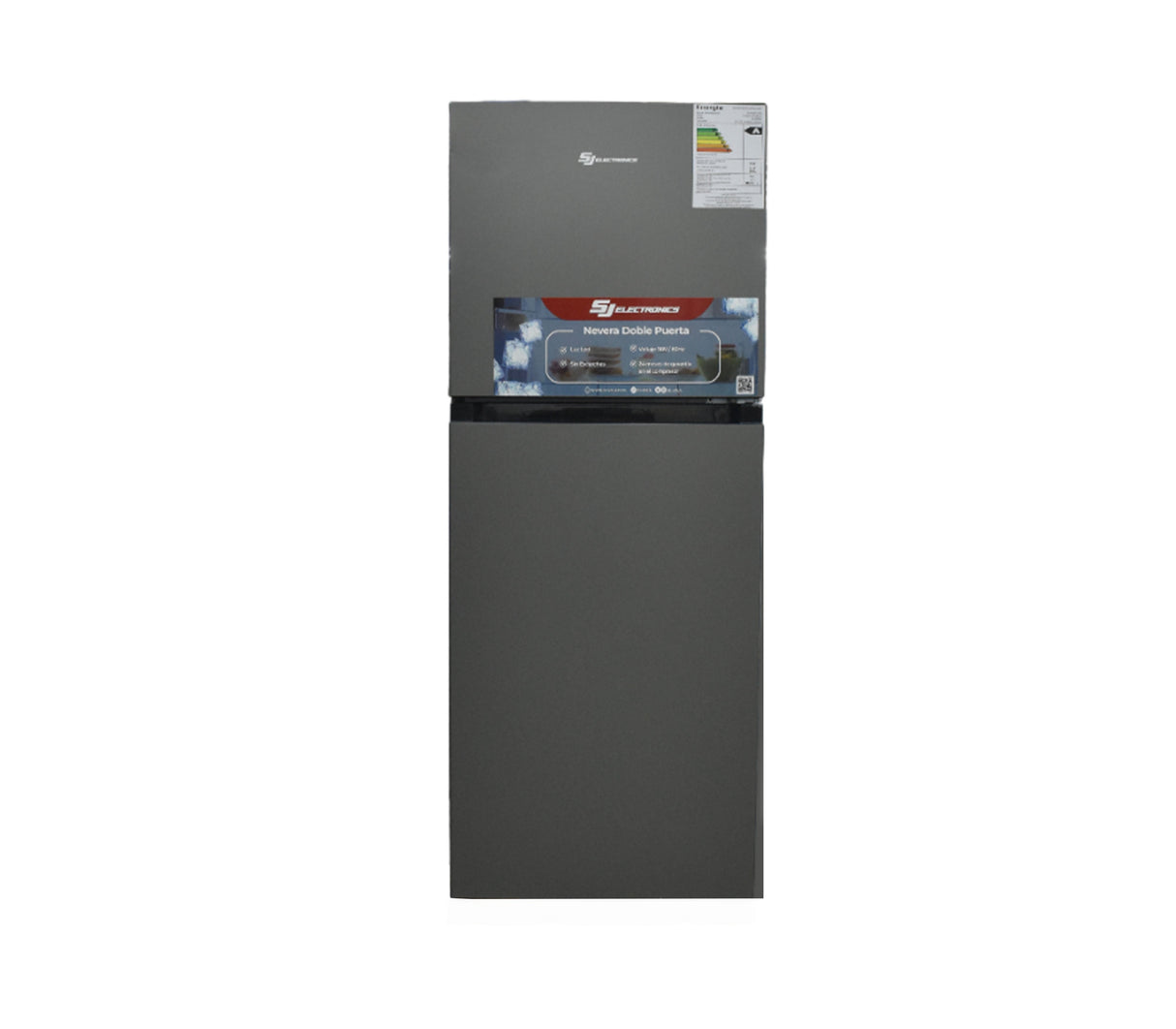 Nevera Top Mount sin escarcha 200 litros gris SJ Electronics