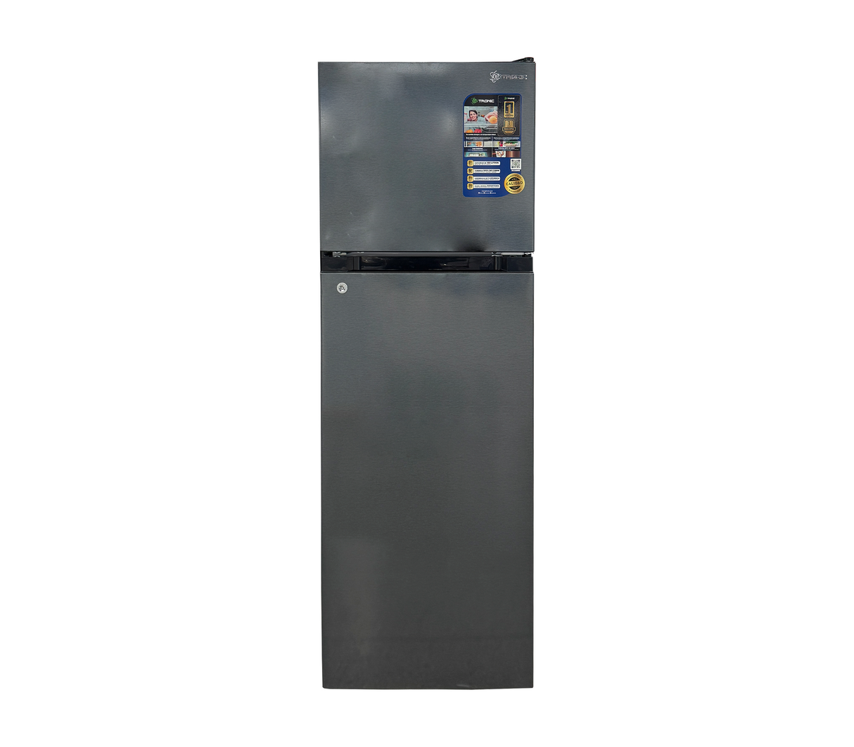 Nevera Top Mount con escarcha 6.3 pies gris metálico Gtronic