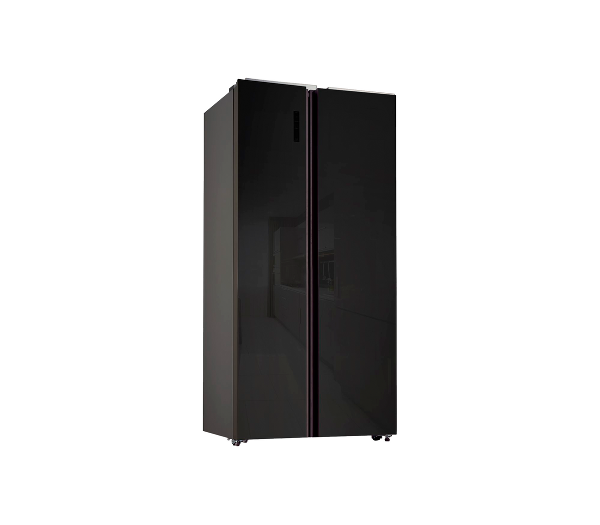 Nevera side by side 18.4pies puerta tipo espejo negro Vetrux