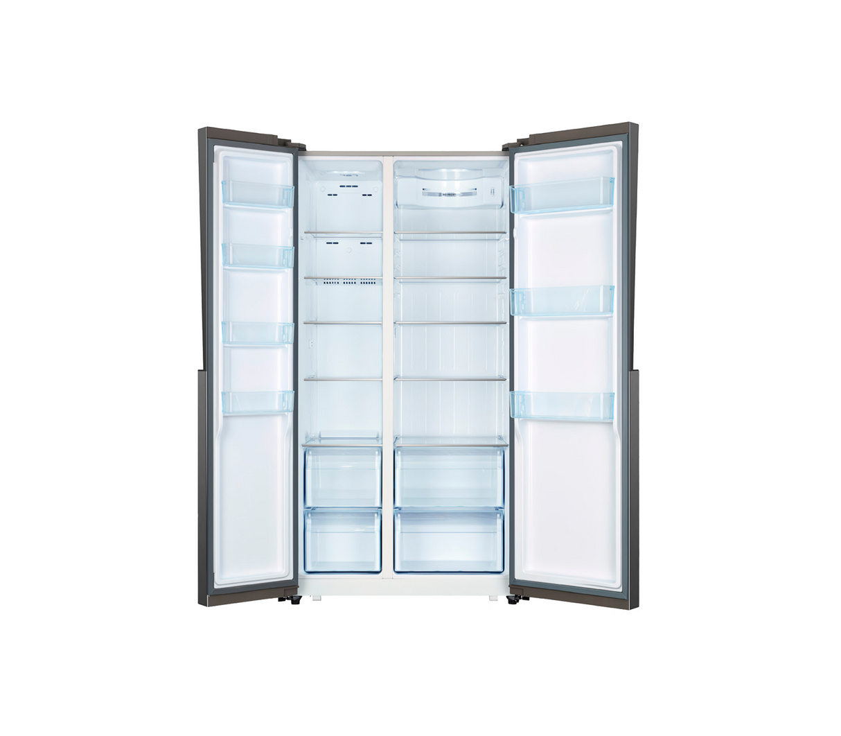Nevera side by side 18.4pies puerta tipo espejo negro Vetrux