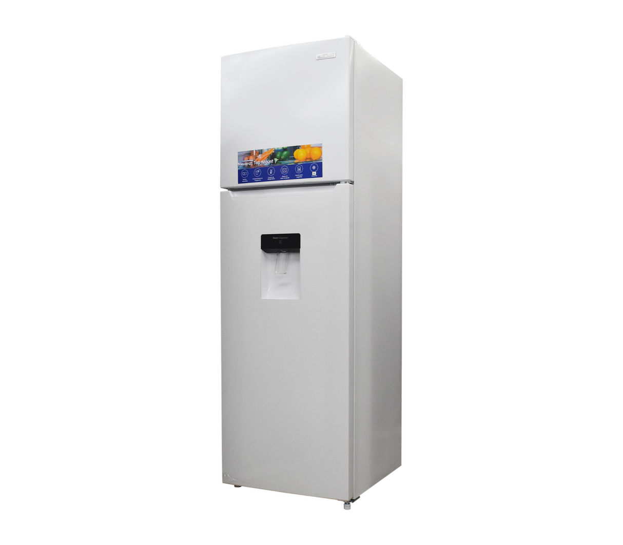 Nevera top mount 10 pies sin escarcha 110v con disp blanco Gplus