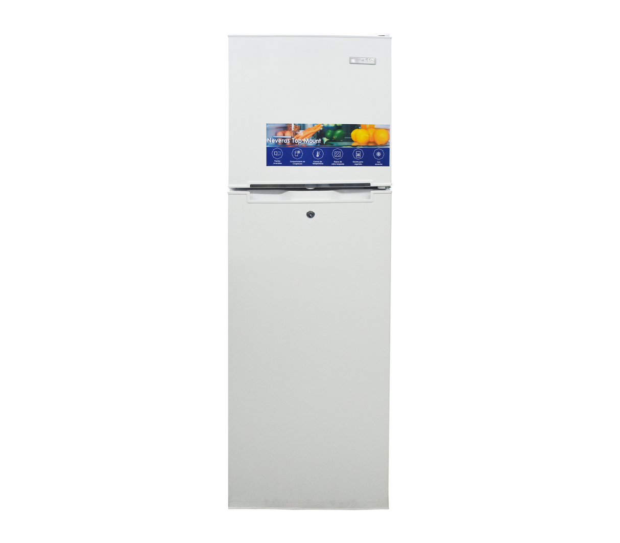 Nevera Top Mount con escarcha 6 pies blanca Gplus