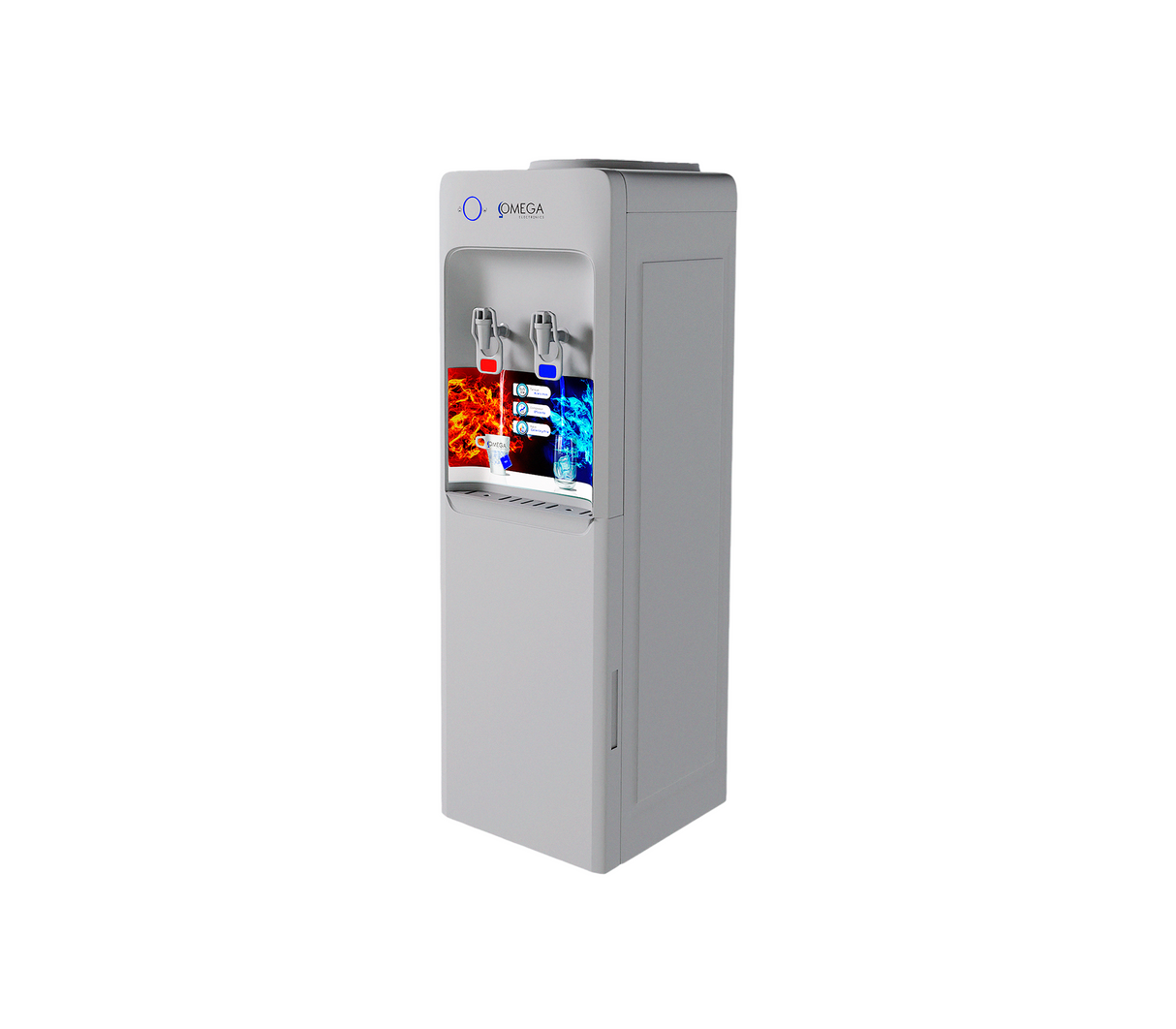 Dispensador de agua fría y caliente carga superior OWD-03S gris Omega Electronics