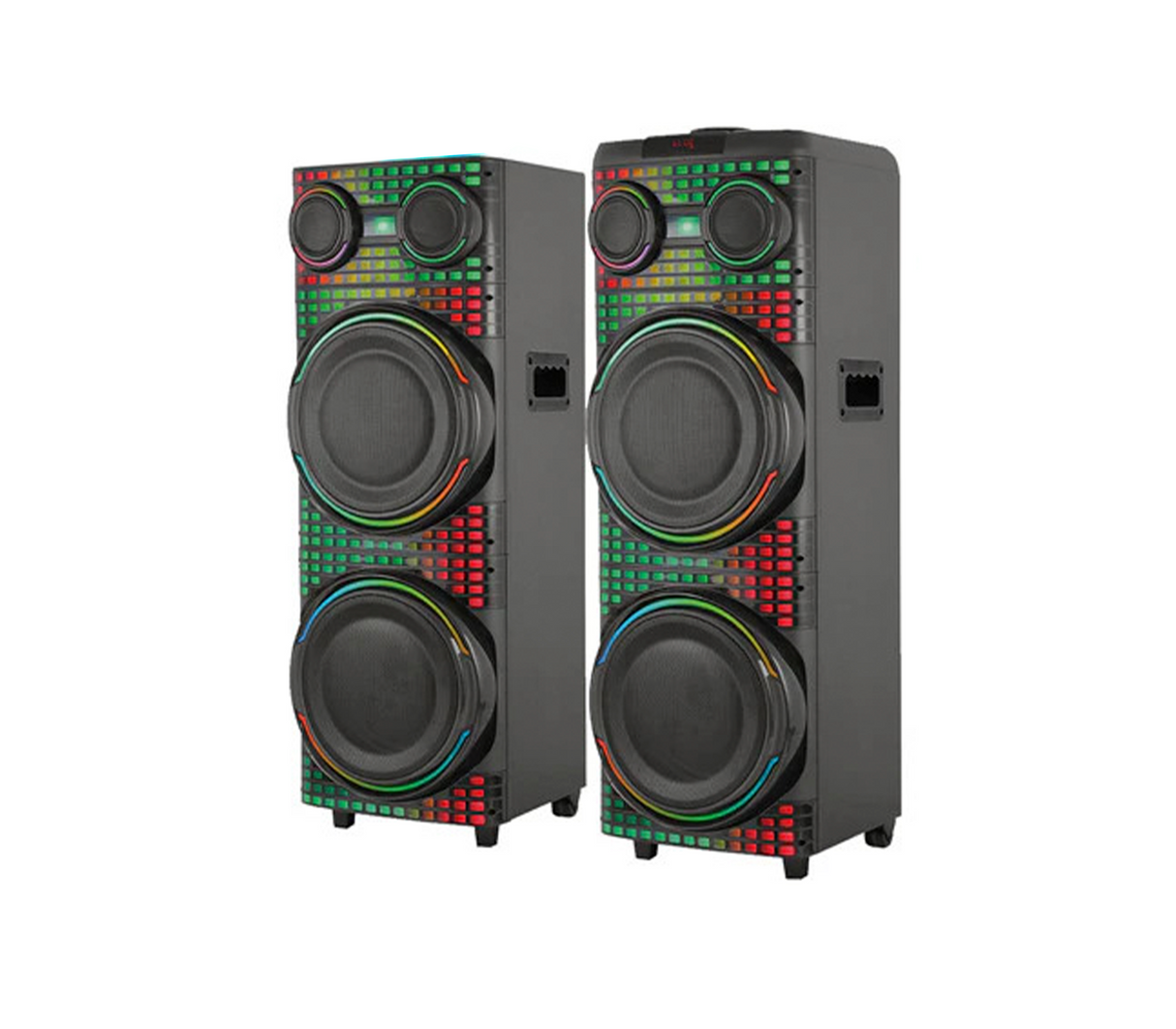 Corneta amplificada 12" Subwoofer karaoke LED 200W Sankey