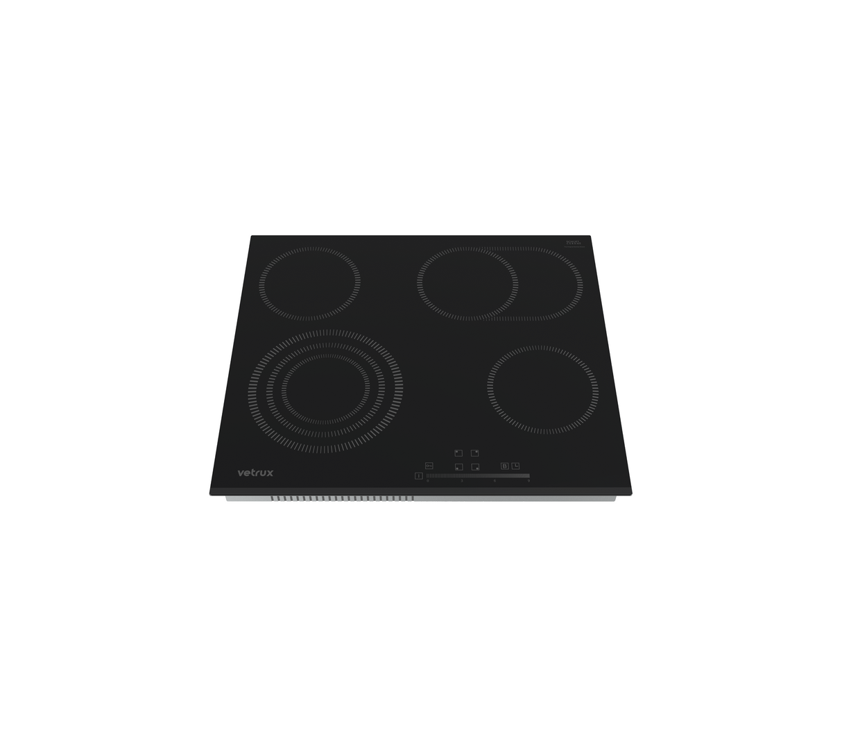 Tope de cocina eléctrico 4h 60cm Prestige Pro negro Vetrux